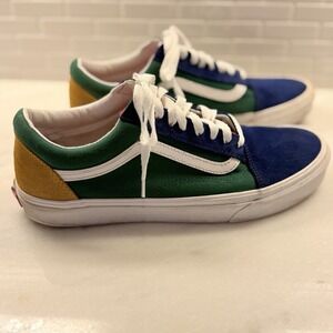 Vans Old Skool Yacht‎ Club Sneakers Blue Green Yellow Red Unisex Men 10.5 / W 12